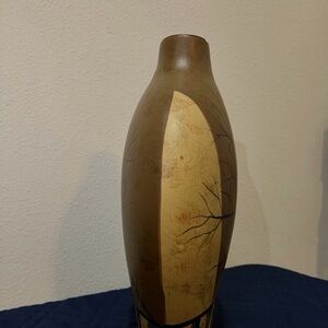 Decorative Ceramic Vase – Hand Painted Tree Design